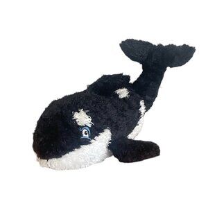 Sea World Shamu Whale 13” Long Plush Black White Stuffed Toy Animal Souvenir